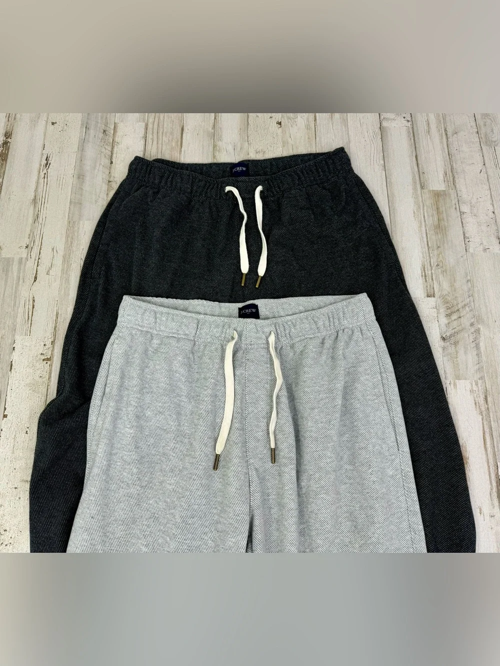 J Crew Mens Jogger Sweatpants Gray Slim Fit Zip Pocket Pants Small Lot Of 2